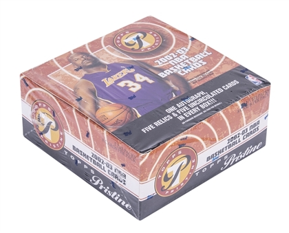2002-03 Topps Pristine Basketball Unopened Hobby Box (5 Tri-Packs)